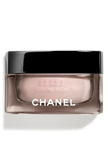 Chanel Le Lift Crème Riche pot with a black lid and pink cream