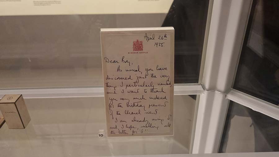 Queen Elizabeth Letter to Coco Chanel 